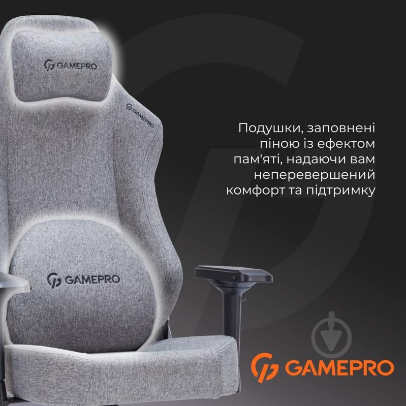 Кресло игровое GamePro Gamepro FGC750G Size L темно-серый - фото 11