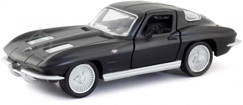 Автомодель TechnoDrive 1:43 Chevrolet Corvette Split Window 1963 матовый черный 250411U - фото 1