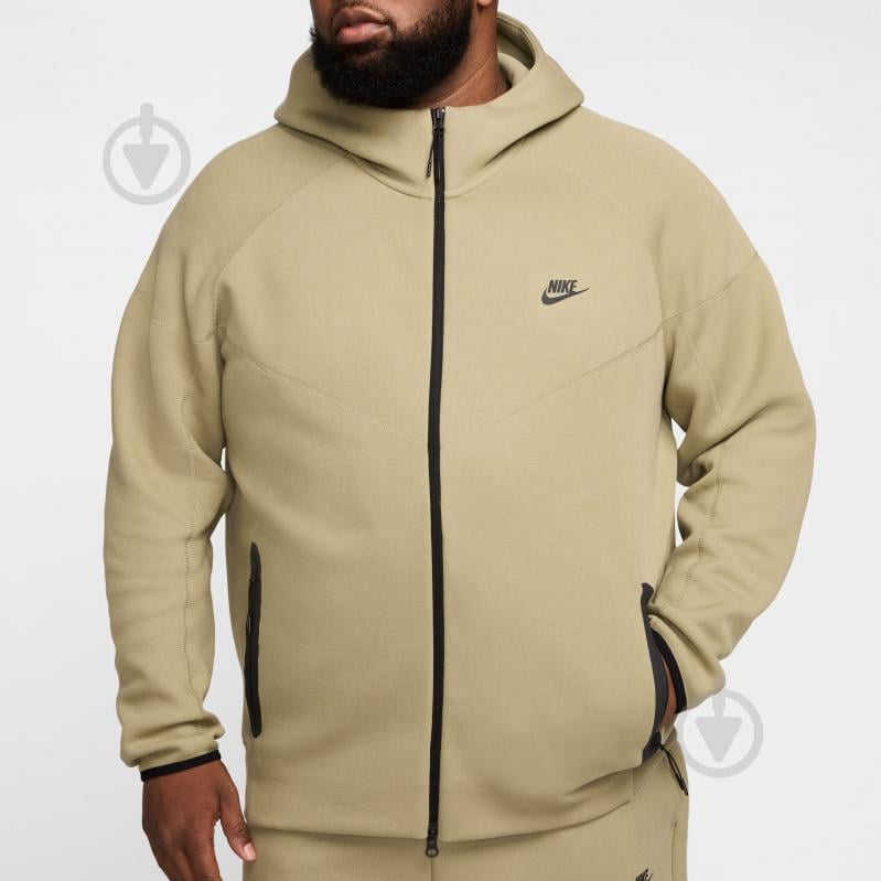 Джемпер Nike M NK TCH FLC FZ WR HOODIE FB7921-277 р.XL бежевый - фото 15