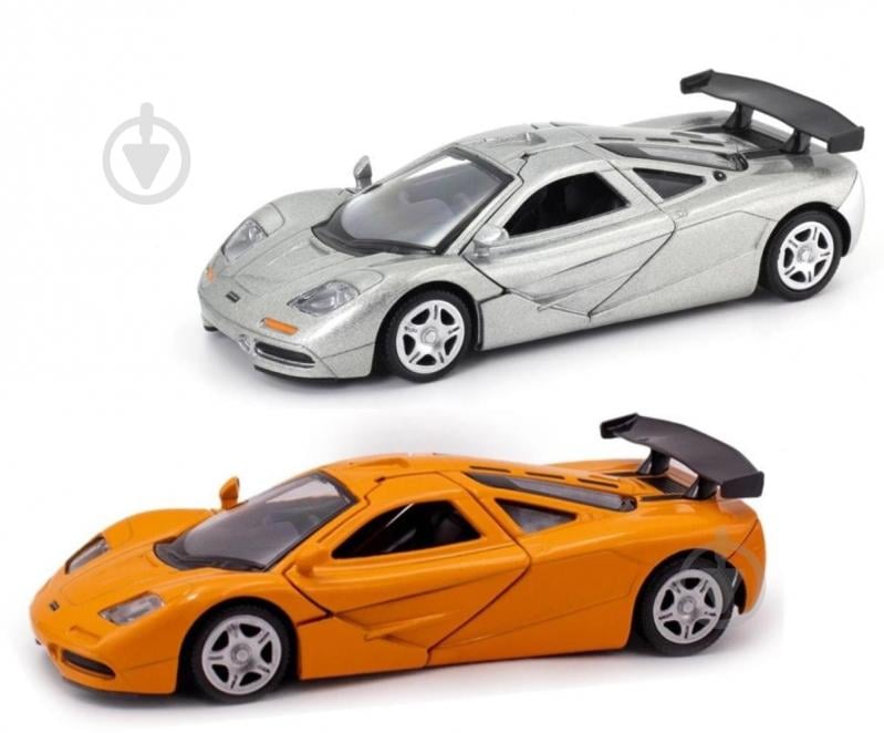 Автомодель TechnoDrive 1:43 McLaren F1 1992 серый оранжевый 250412U - фото 1