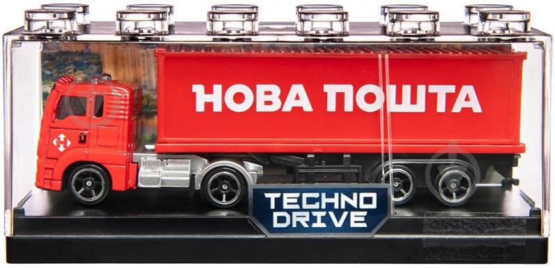 Модель TechnoDrive 1:43 Фура Новая Почта 250416CG - фото 1 Модель TechnoDrive 1:43 Фура Новая Почта 250416CG - фото 1