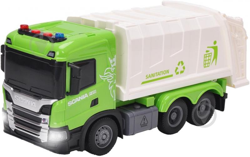 Автомодель TechnoDrive 1:43 Big Truck Сміттєвоз Scania світло звук 6410KS - фото 1