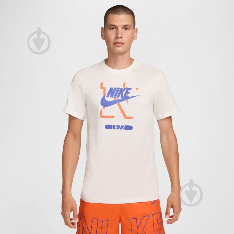 Футболка Nike M NSW TEE 6 MO FUTURA FZ5375-133 р.2XL бежевый - фото 1