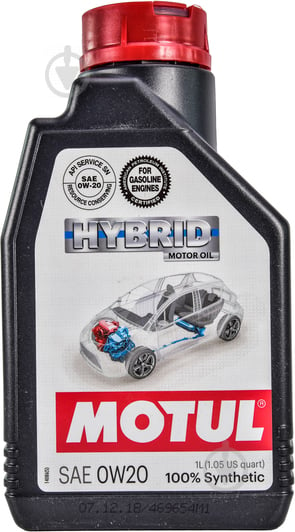 Моторное масло Motul Hybrid 0W-20 1 л (HYBRID 0W20 1L) - фото 1