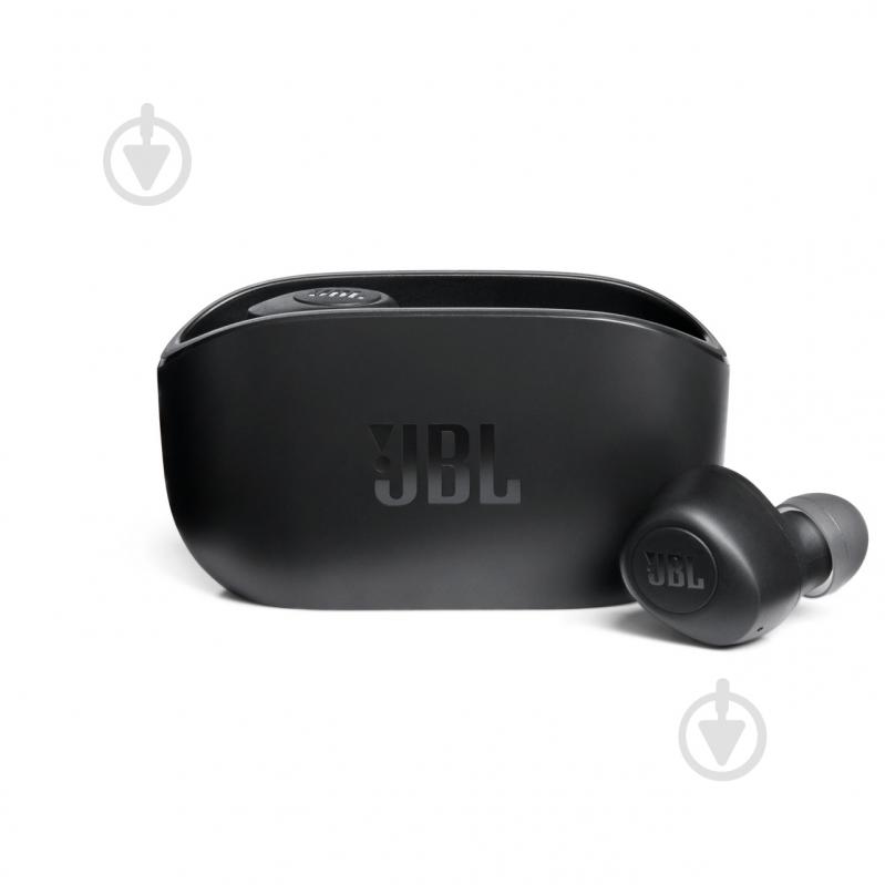 Bluetooth-гарнитура JBL Vibe 100TWS black (JBLV100TWSBLKEU) - фото 1