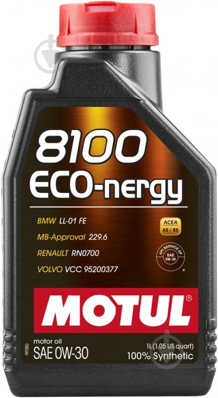ᐉ Моторна олива синтетична Motul 8100 Eco-Nergy 0W-30 1 л (8100