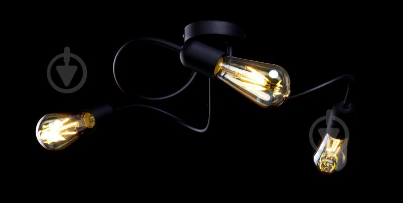 Люстра потолочная TK Lighting Wave 3x60 Вт E27 черный 4407 - фото 2