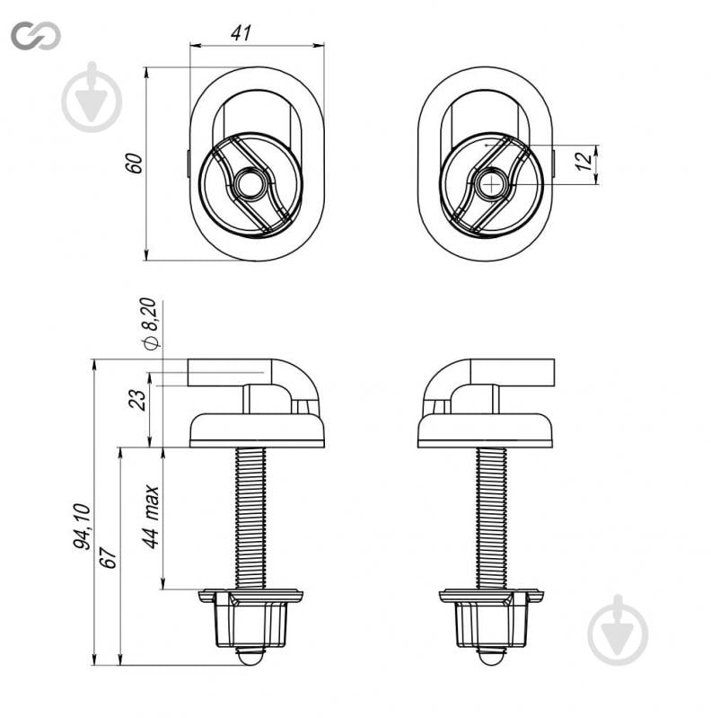 Крепление для крышки унитаза СУ-2 - фото 2