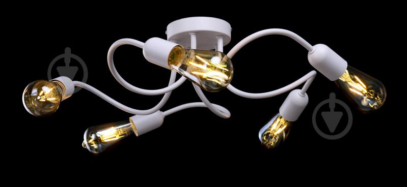 Люстра потолочная TK Lighting Wave 5x60 Вт E27 белый 4406 - фото 2 Люстра потолочная TK Lighting Wave 5x60 Вт E27 белый 4406 - фото 2