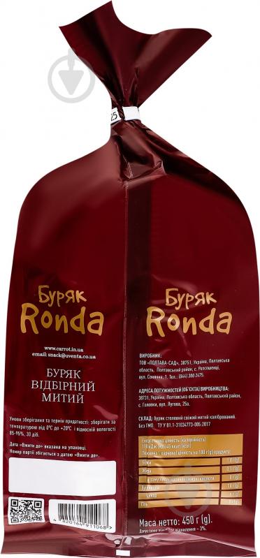 Свекла мини свежий столовый Ronda 450 г - фото 2 Свекла мини свежий столовый Ronda 450 г - фото 2