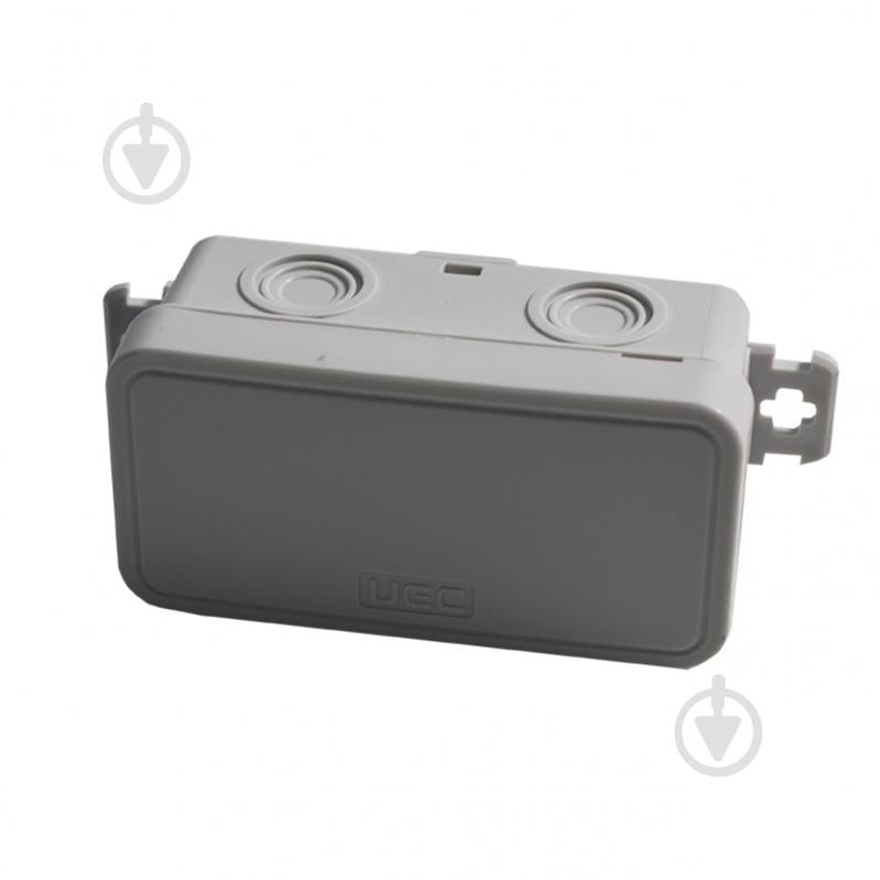 Коробка UEC для відкритого встановлення без отворів 78х36х34 мм (зовн. 85х43х38 мм) IP54 сіра поліетилен JB-078-036-034-IP5 - фото 3