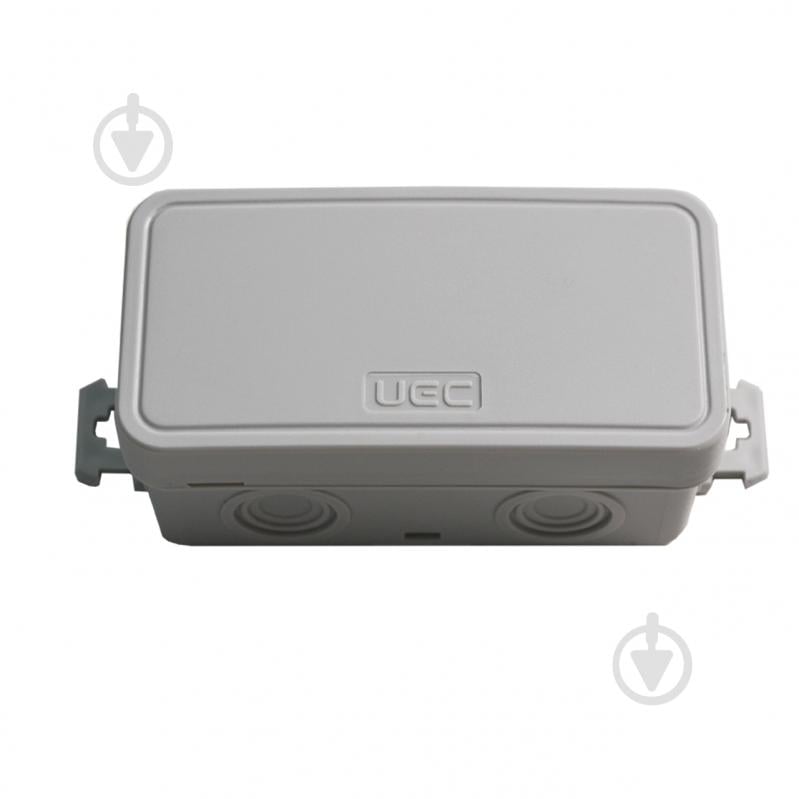 Коробка UEC для відкритого встановлення без отворів 78х36х34 мм (зовн. 85х43х38 мм) IP54 сіра поліетилен JB-078-036-034-IP5 - фото 1