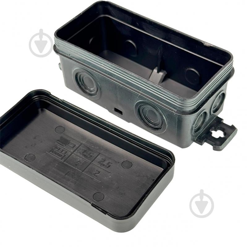 Коробка UEC для відкритого встановлення без отворів 78х36х34 мм (зовн. 85х43х38 мм) IP54 чорна поліетилен JB-078-036-034-I - фото 2 Коробка UEC для відкритого встановлення без отворів 78х36х34 мм (зовн. 85х43х38 мм) IP54 чорна поліетилен JB-078-036-034-I - фото 2