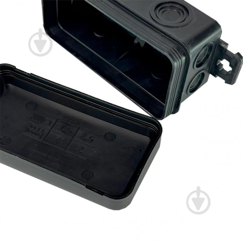 Коробка UEC для відкритого встановлення без отворів 78х36х34 мм (зовн. 85х43х38 мм) IP54 чорна поліетилен JB-078-036-034-I - фото 4 Коробка UEC для відкритого встановлення без отворів 78х36х34 мм (зовн. 85х43х38 мм) IP54 чорна поліетилен JB-078-036-034-I - фото 4