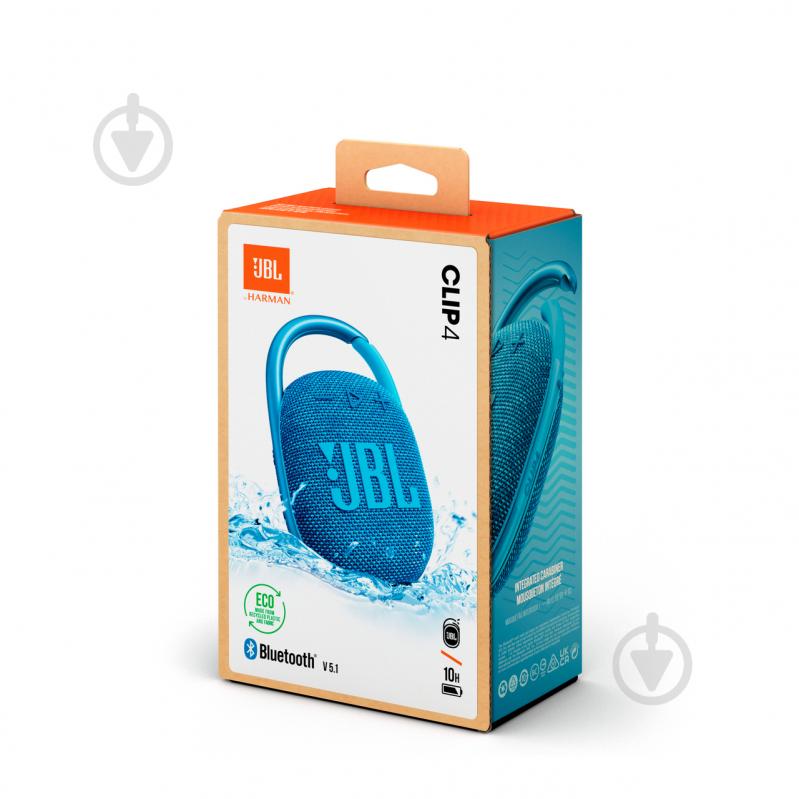 Портативная колонка JBL Clip 4 Eco 1.0 blue (JBLCLIP4ECOBLU) - фото 8