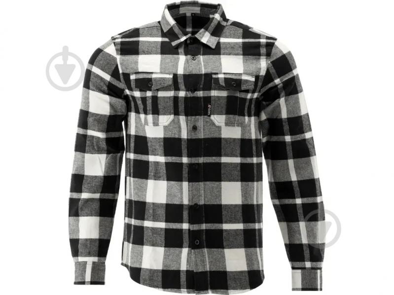 Сорочка YATO фланелева, 79см х 56см YT-78814 р. L чорно-білий - фото 1