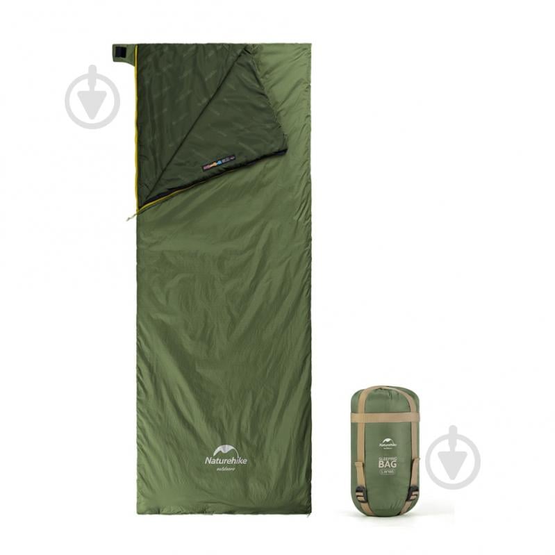 Спальний мішок Naturehike LW180 Mini лівий, темно-зелений