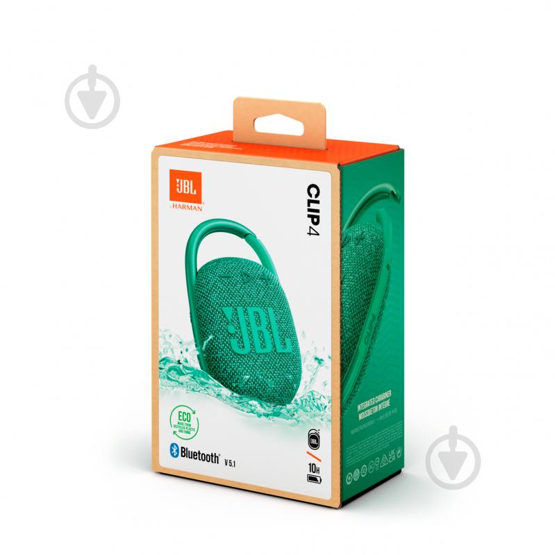 Портативная колонка JBL Clip 4 Eco 1.0 green (JBLCLIP4ECOGRN) - фото 8