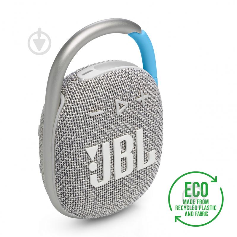 Портативна колонка JBL Clip 4 Eco 1.0 white (JBLCLIP4ECOWHT) - фото 2