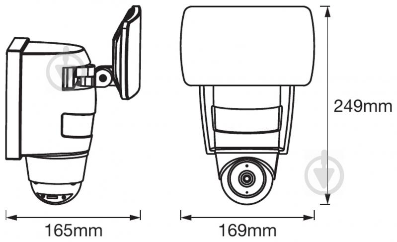 Світильник вуличний настінний Ledvance Smart+ Wifi Flood Camera 24 Вт IP44 темно-сірий - фото 4