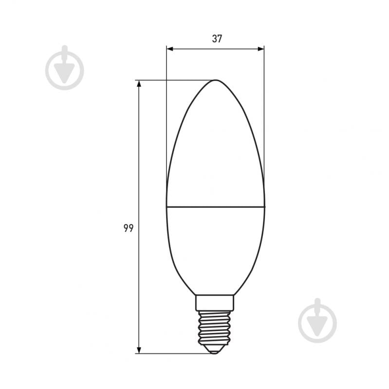 Лампа светодиодная Eurolamp Eco 2 шт./уп. 7 Вт CA37 матовая E14 220 В 3000 К MLP-LED-CL-07143(Е) - фото 4