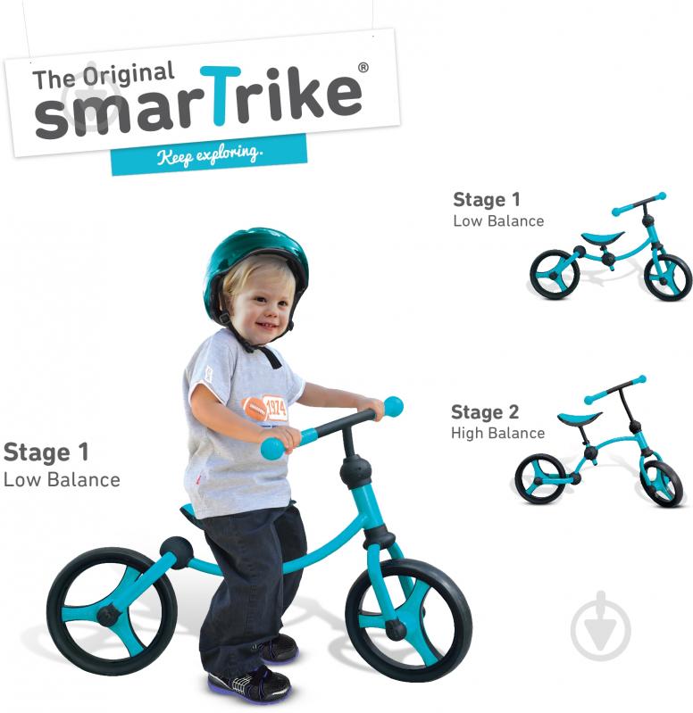 Беговел Smart Trike голубой 1050300 - фото 2