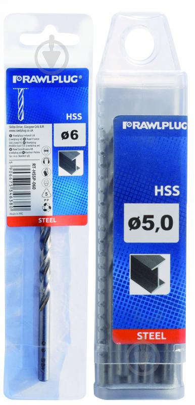 Набір свердел по металу Rawlplug 5 шт. RT-HSSP-085-B5 - фото 2