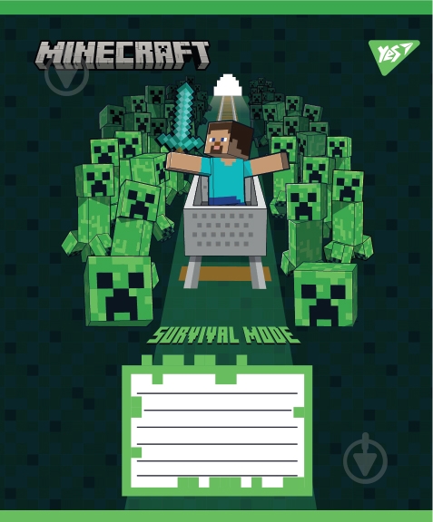 Тетрадь школьная Minecraft Walls А5 12 листов в косую линию YES - фото 3 Тетрадь школьная Minecraft Walls А5 12 листов в косую линию YES - фото 3