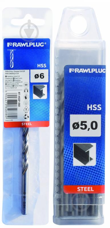 Набор сверл по металлу Rawlplug 5 шт. RT-HSSP-090-B5 - фото 2 Набор сверл по металлу Rawlplug 5 шт. RT-HSSP-090-B5 - фото 2