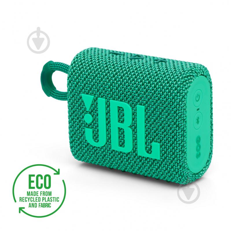 Портативная колонка JBL Go 3 Eco 1.0 green (JBLGO3ECOGRN) - фото 2