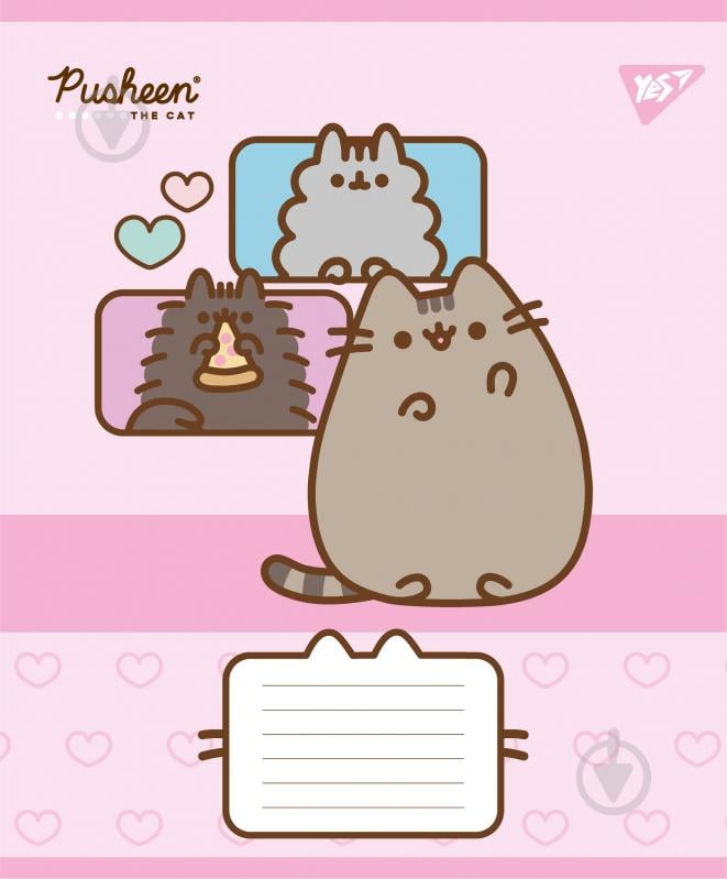 Зошит шкільний Pusheen Funny А5 12 аркушів у косу лінію YES - фото 2