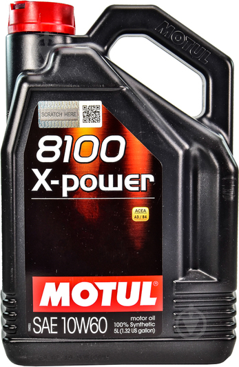 Моторне мастило Motul 8100 X-Power 10W-60 5 л (8100 X-POWER 10W60 5L) - фото 1