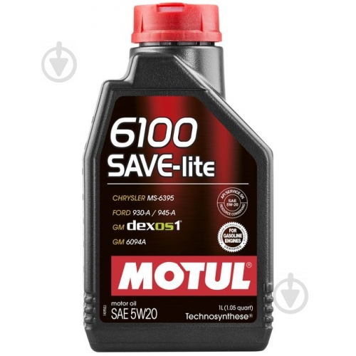 Моторне мастило Motul 6100 Save-Lite 5W-20 1 л (6100 SAVE-LITE 5W20 1L) - фото 1