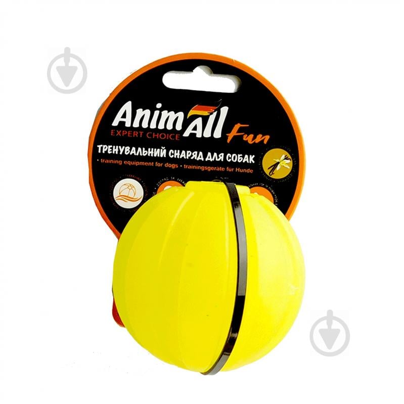 Игрушка для собак AnimAll мяч желтый 7 см - фото 1