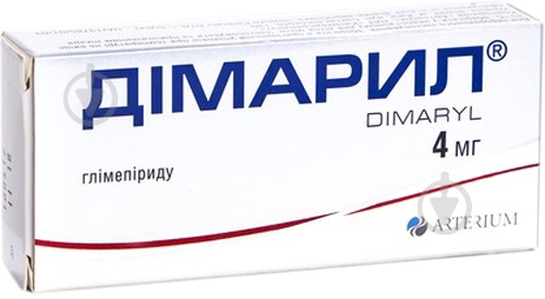 Дімарил №50 (10х5) таблетки 4 мг - фото 1 Дімарил №50 (10х5) таблетки 4 мг - фото 1