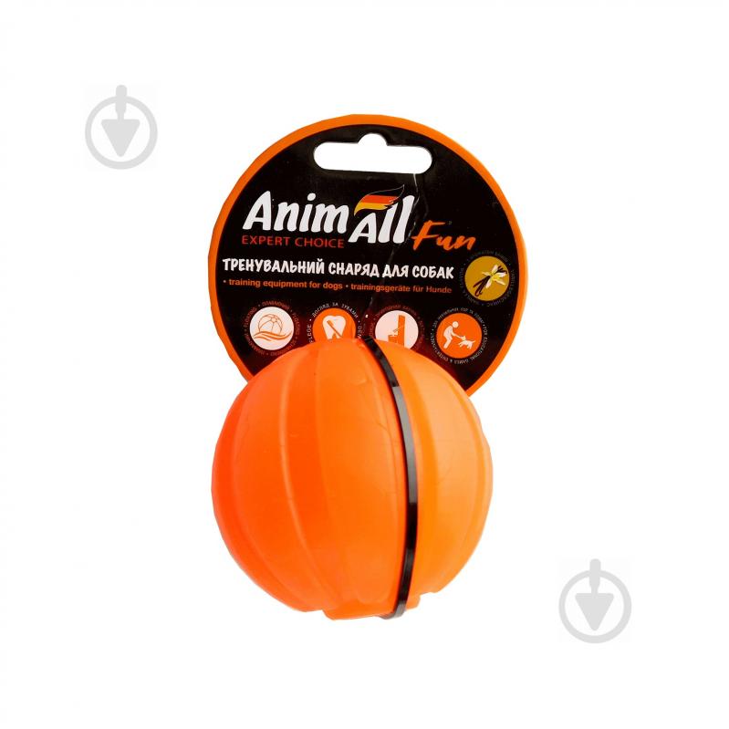 Іграшка для собак AnimAll м'яч помаранчевий 7 см - фото 1