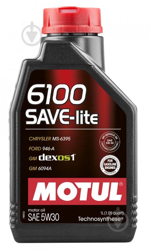 Моторное масло Motul 6100 Save-Lite 5W-30 1 л (6100 SAVE-LITE 5W30 1L) - фото 1