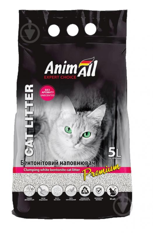 Наповнювач бентонітовий AnimAll без аромату 5 л - фото 1