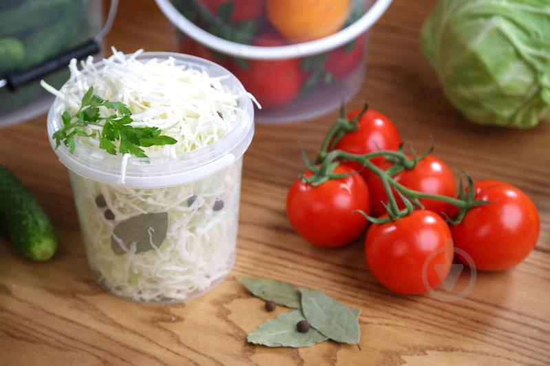 Ведро обычное Пласт-Бокс с ручкой 1 л прозрачный - фото 7