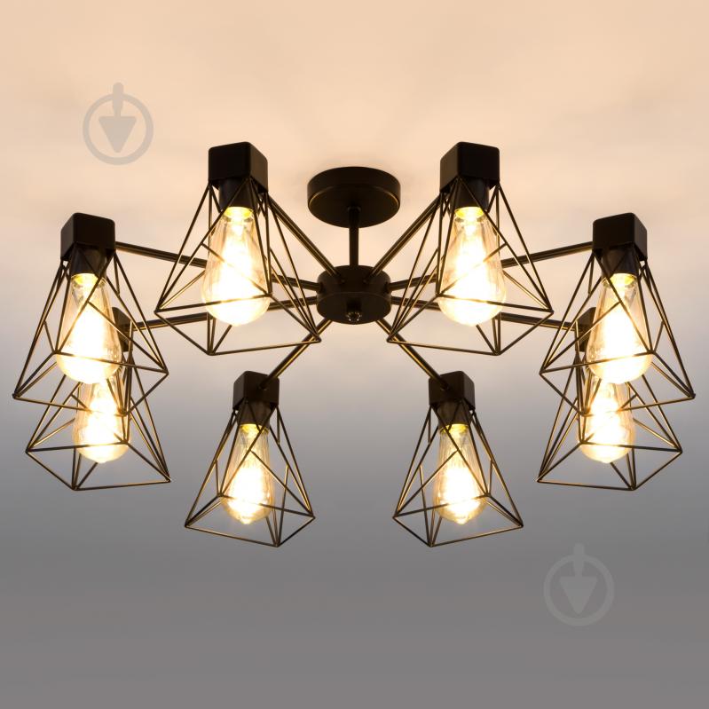 Люстра стельова Strotskis Trappola 8x60 Вт E27 чорний 70107/8 - фото 2 Люстра стельова Strotskis Trappola 8x60 Вт E27 чорний 70107/8 - фото 2