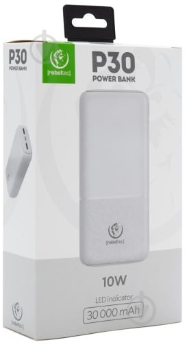 Повербанк Rebeltec P30 10W 30000 mAh white - фото 7