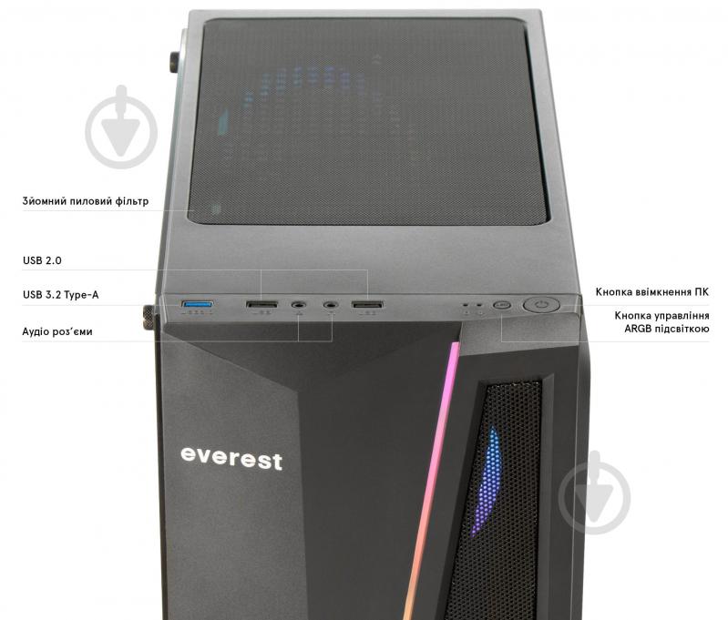 Компьютер Everest Home (8040_7000) black - фото 4