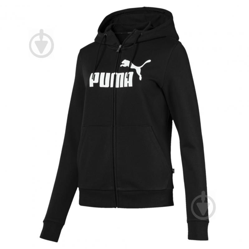 Джемпер Puma Essentials Fleece Hooded Jkt 85181101 р. XS черный - фото 1