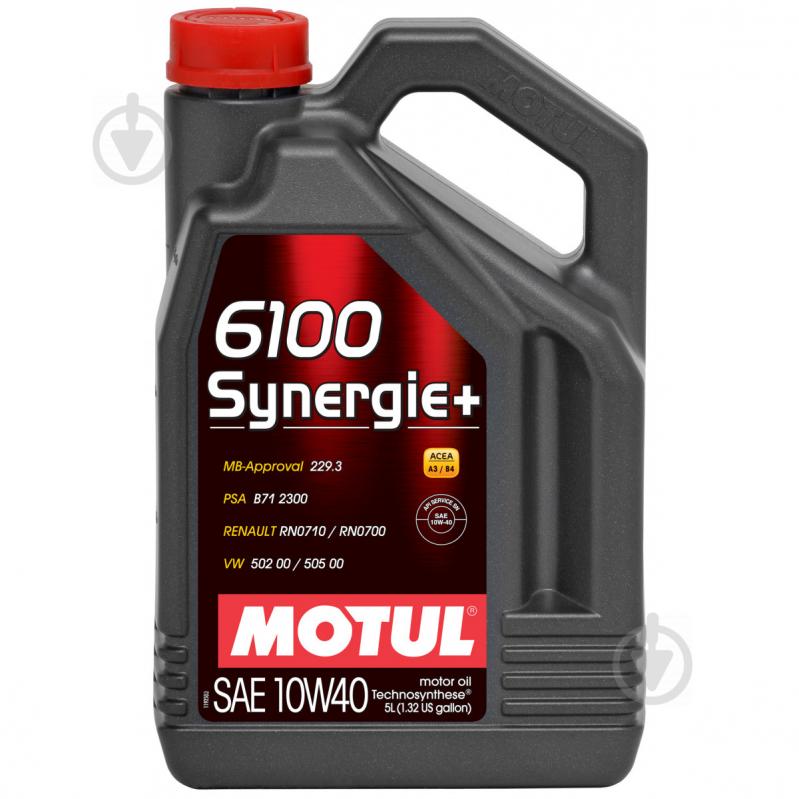 Моторне мастило Motul 6100 Synergie+ 10W-40 5 л (6100 SYNERGIE+ 10W40 5L) - фото 1