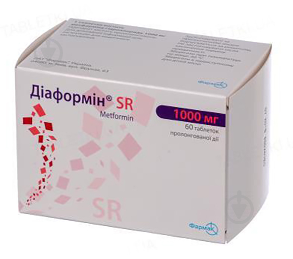 Діаформін SR таблетки 1000 мг - фото 1
