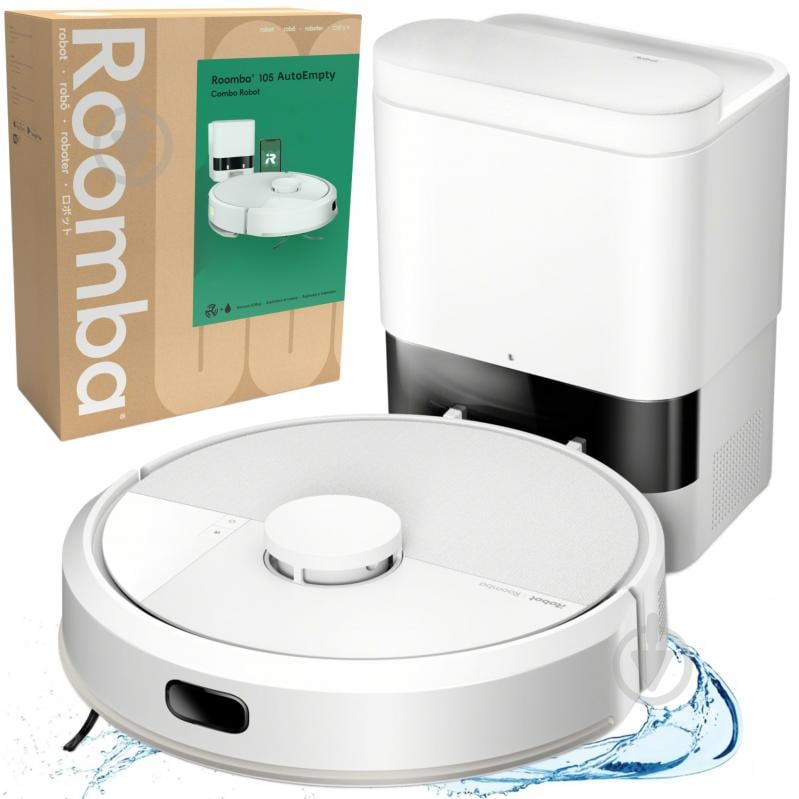 Робот-пилосос мийний iRobot Roomba Combo 105 + white - фото 1