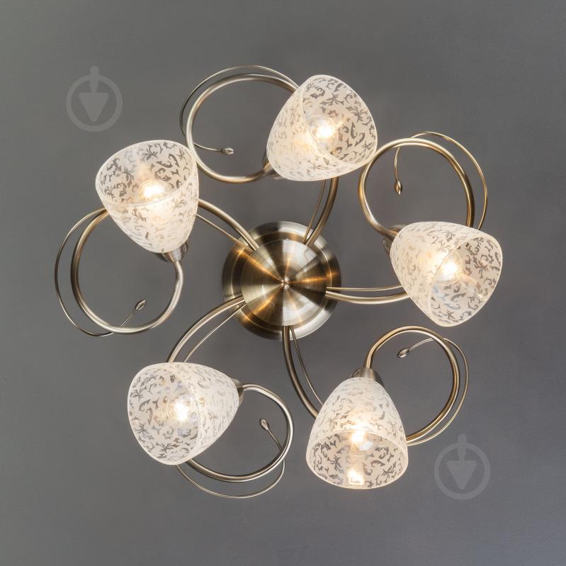 Люстра потолочная Strotskis Natalie 5x40 Вт E14 античная бронза 30130/5 - фото 6