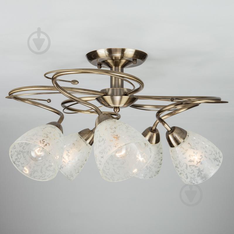 Люстра потолочная Strotskis Natalie 5x40 Вт E14 античная бронза 30130/5 - фото 1