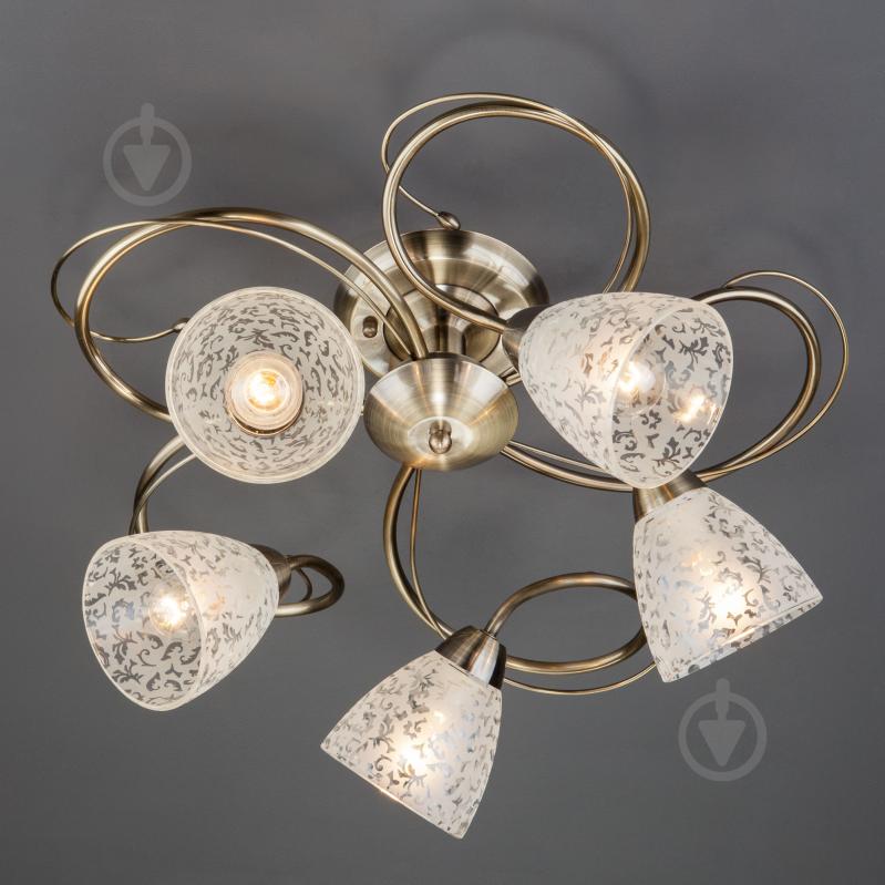 Люстра потолочная Strotskis Natalie 5x40 Вт E14 античная бронза 30130/5 - фото 5