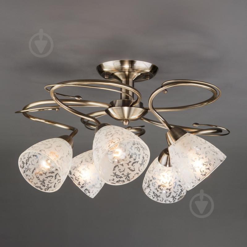 Люстра потолочная Strotskis Natalie 5x40 Вт E14 античная бронза 30130/5 - фото 2